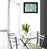 Aqua Leaves 2 Black Framed Print Wall Art - Homeroots - Flyclothing LLC