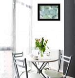 Aqua Leaves 2 Black Framed Print Wall Art - Homeroots