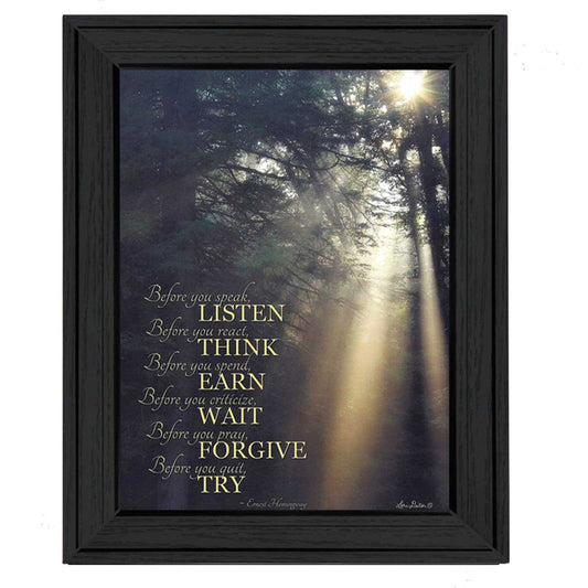 Before You 2 Black Framed Print Wall Art - Homeroots