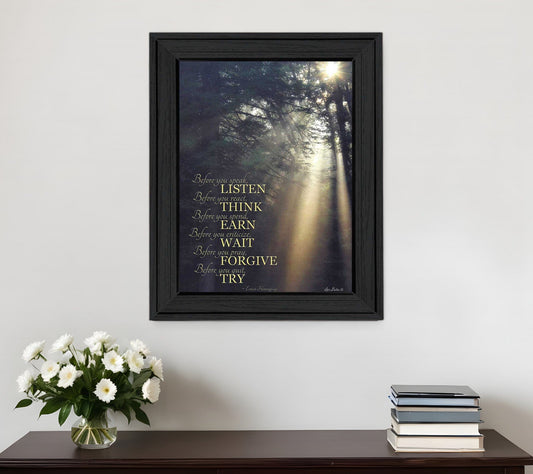 Before You 2 Black Framed Print Wall Art - Homeroots