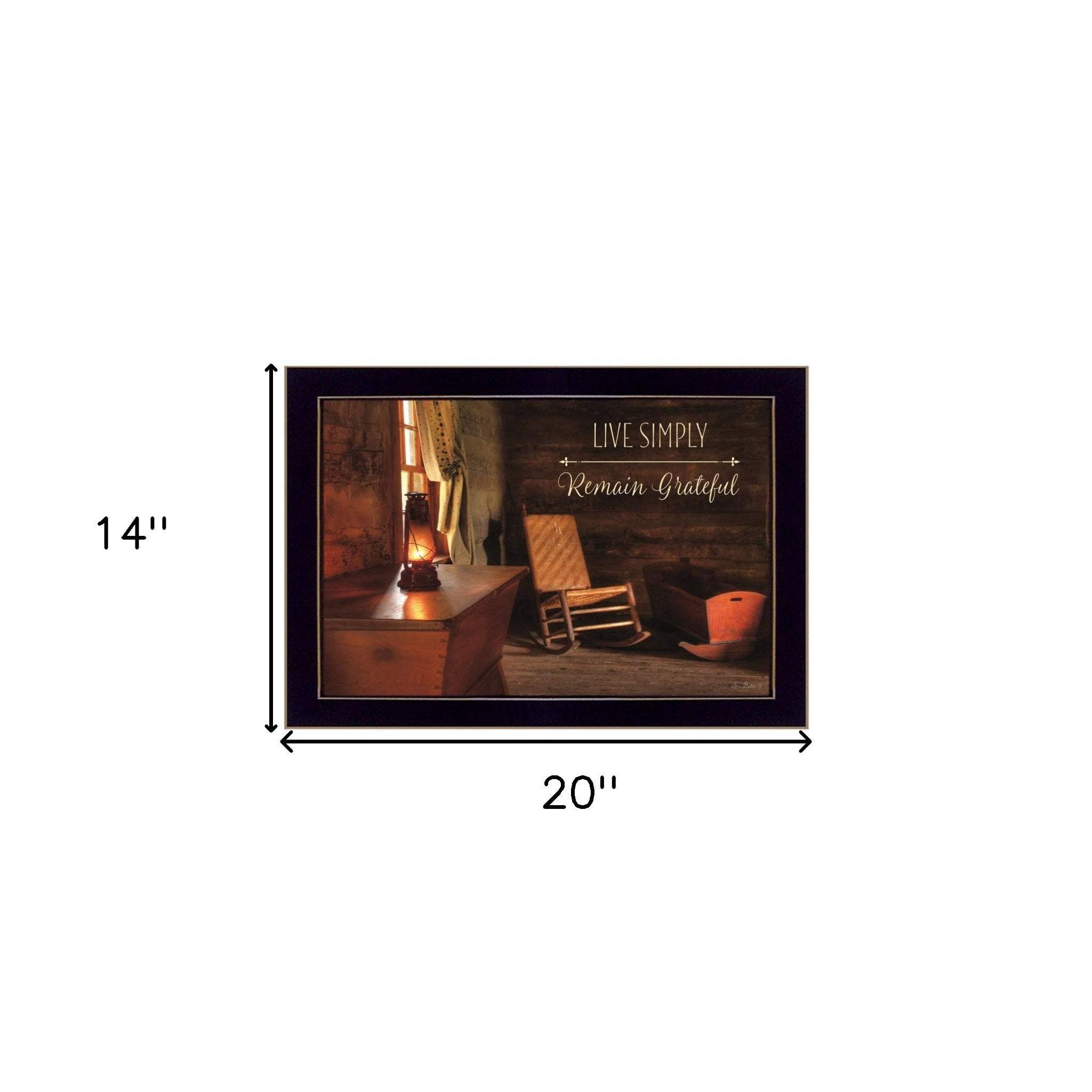 Live Simply 3 Black Framed Print Wall Art - Homeroots - Flyclothing LLC