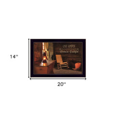Live Simply 3 Black Framed Print Wall Art - Homeroots