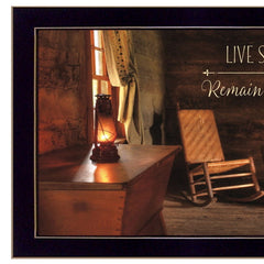 Live Simply 3 Black Framed Print Wall Art - Homeroots