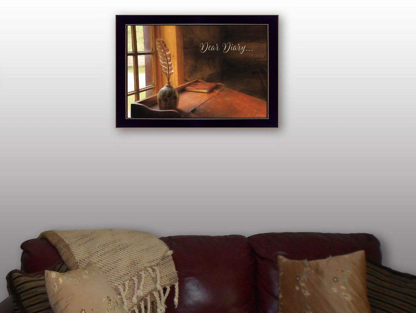 Dear Diary Black Framed Print Wall Art - Homeroots - Flyclothing LLC