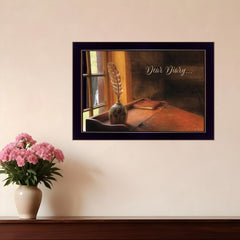 Dear Diary Black Framed Print Wall Art - Homeroots