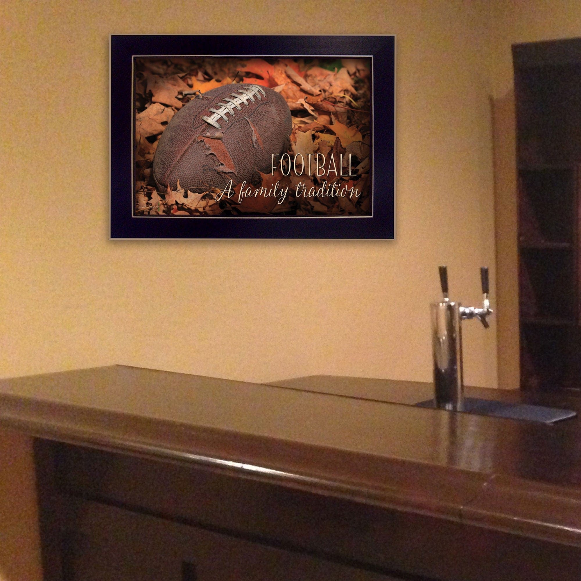Football A Family Tradition Black Framed Print Wall Art - Homeroots