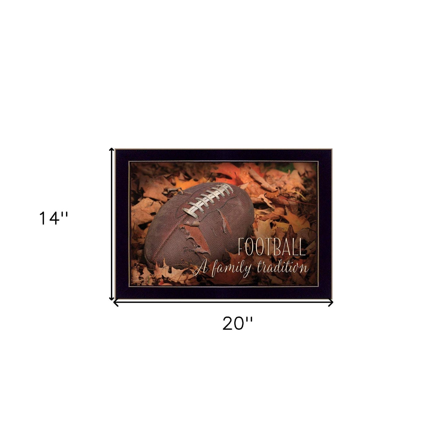 Football A Family Tradition Black Framed Print Wall Art - Homeroots - Flyclothing LLC