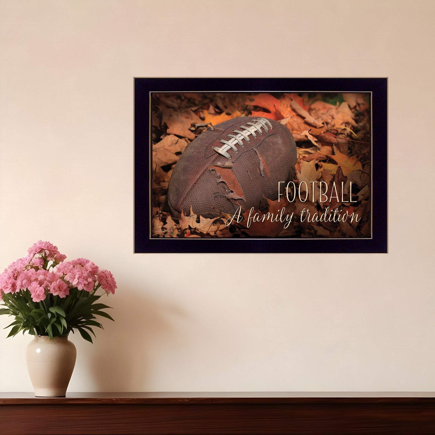 Football A Family Tradition Black Framed Print Wall Art - Homeroots - Flyclothing LLC