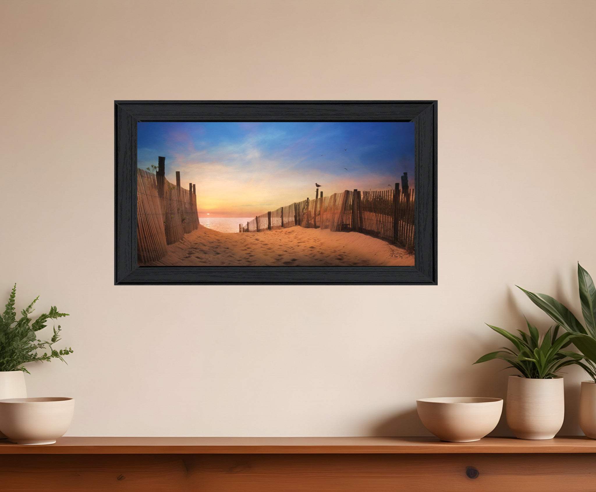 A New Day 3 Black Framed Print Wall Art - Homeroots - Flyclothing LLC