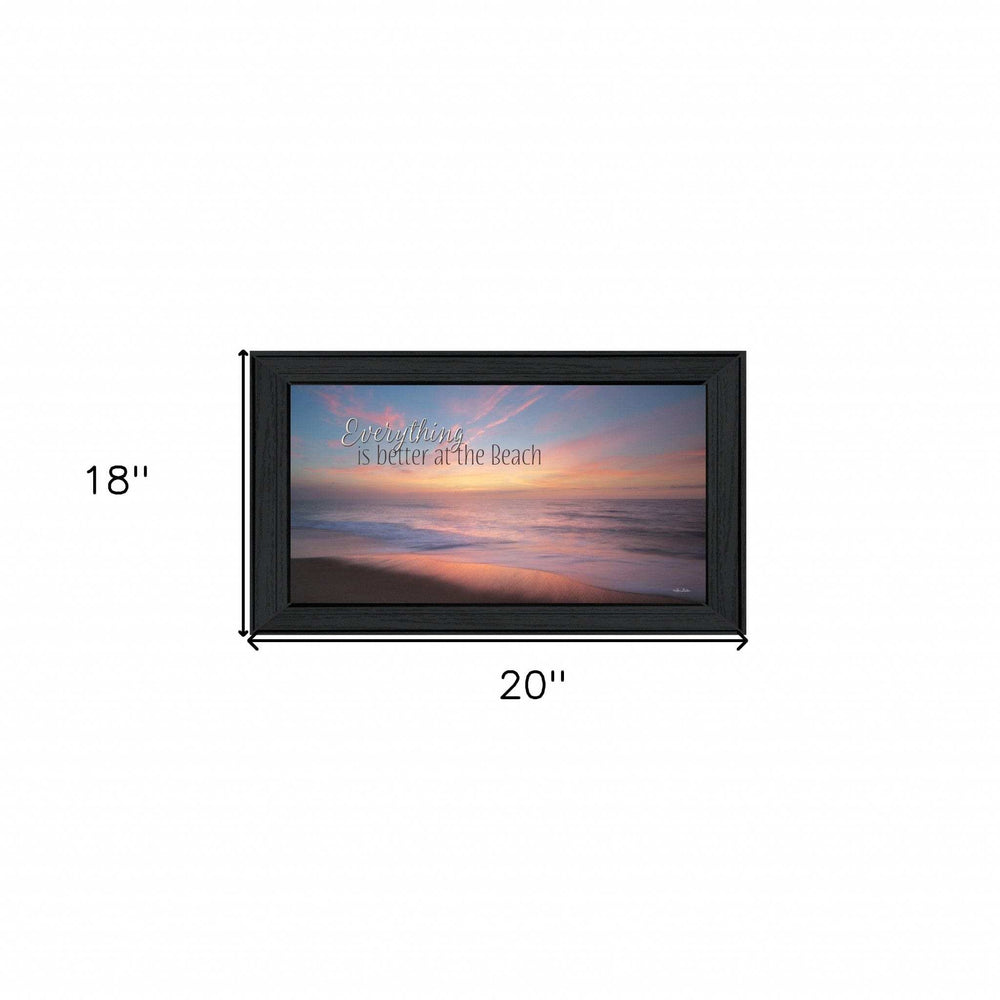 At the Beach Black Framed Print Wall Art - Homeroots - Flyclothing LLC