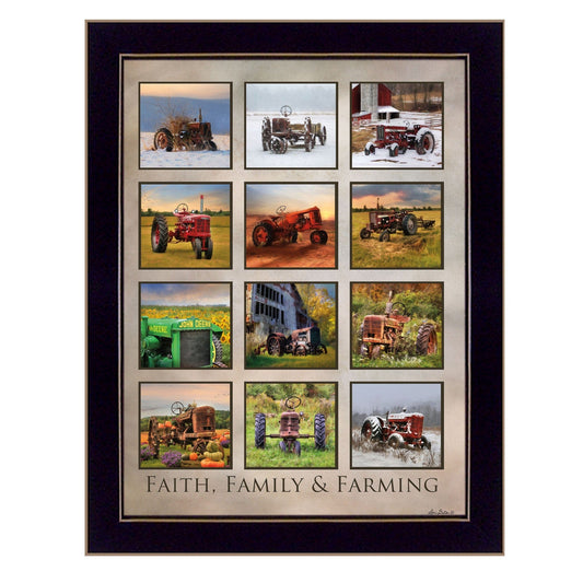 Faith Family Farming Black Framed Print Wall Art - Homeroots