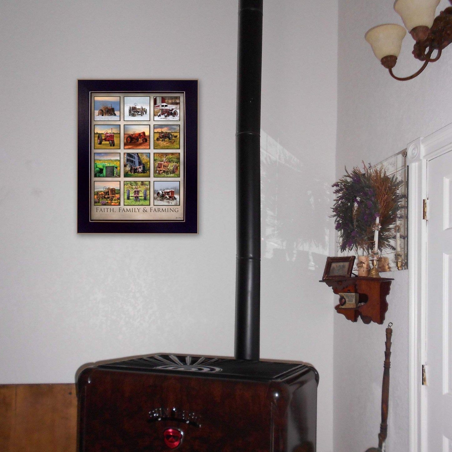 Faith Family Farming Black Framed Print Wall Art - Homeroots - Flyclothing LLC