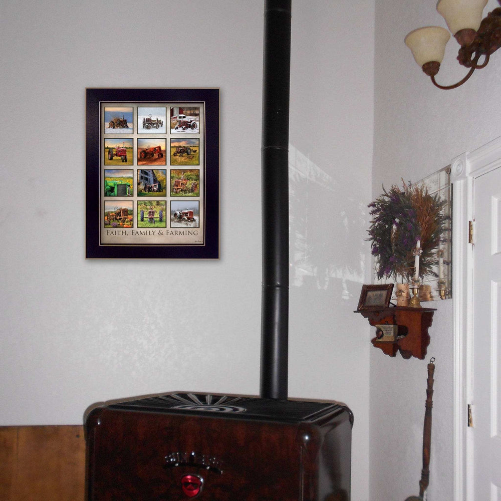 Faith Family Farming Black Framed Print Wall Art - Homeroots - Flyclothing LLC