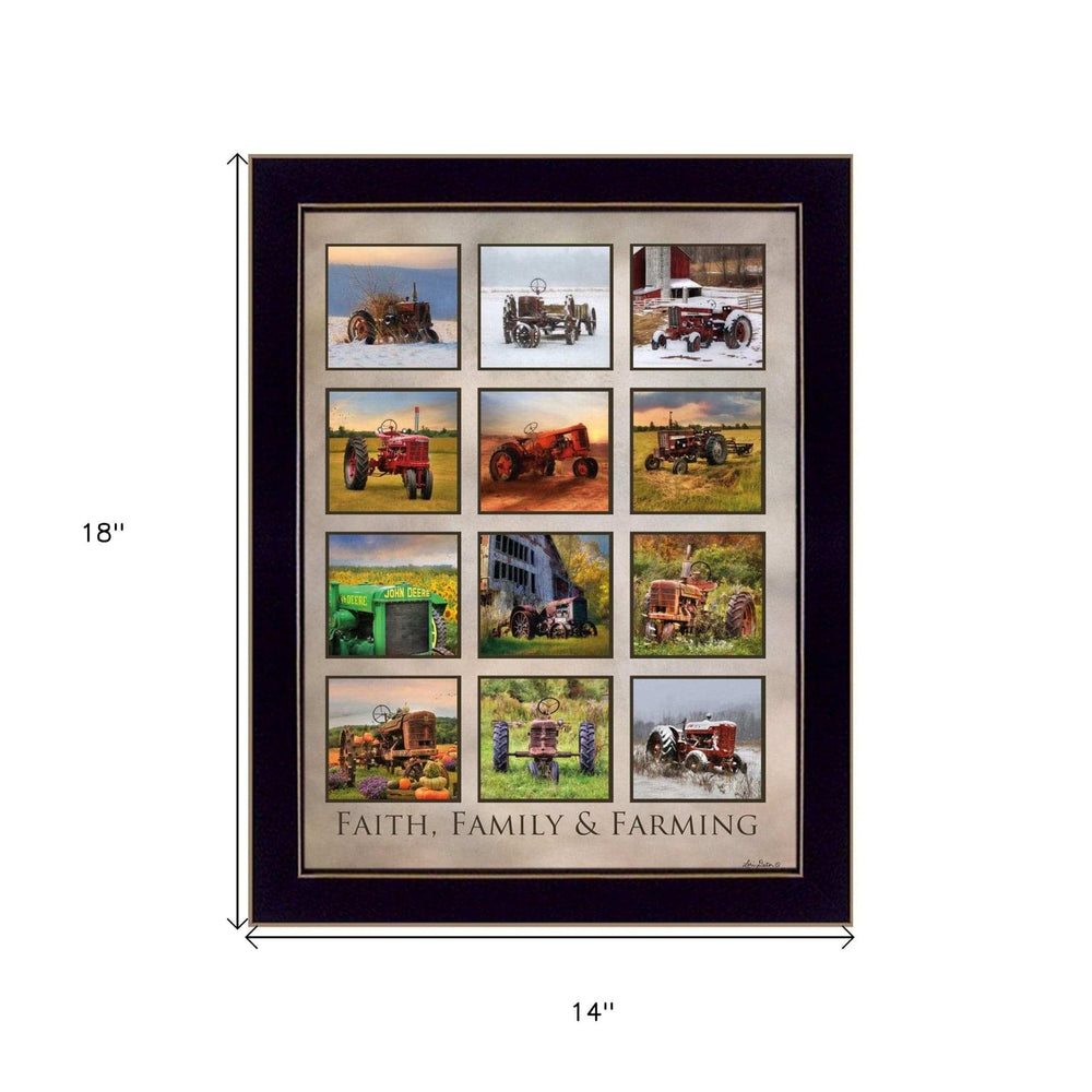 Faith Family Farming Black Framed Print Wall Art - Homeroots - Flyclothing LLC