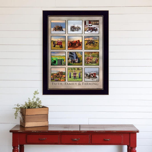 Faith Family Farming Black Framed Print Wall Art - Homeroots