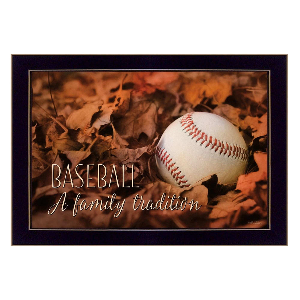 Baseball A Family Tradition Black Framed Print Wall Art - Homeroots - Flyclothing LLC