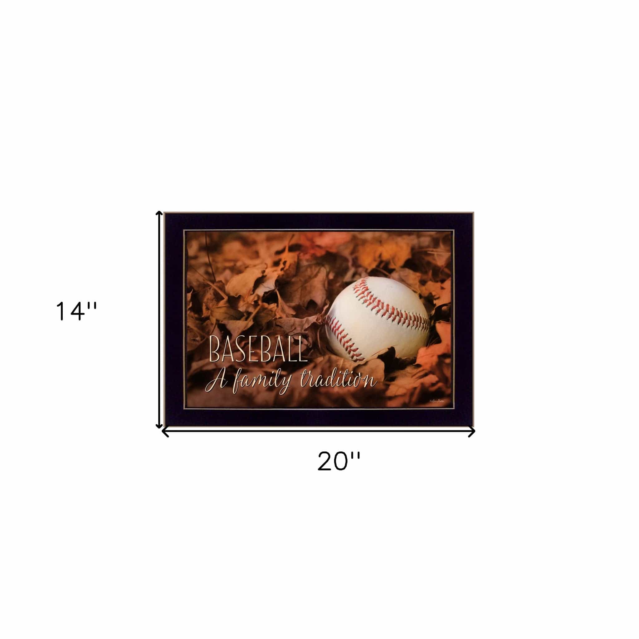 Baseball A Family Tradition Black Framed Print Wall Art - Homeroots