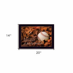 Baseball A Family Tradition Black Framed Print Wall Art - Homeroots