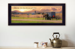Choose this Day Who You will Serve Black Framed Print Wall Art - Homeroots