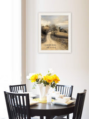 Country Road Take Me Home 1 White Framed Print Wall Art - Homeroots