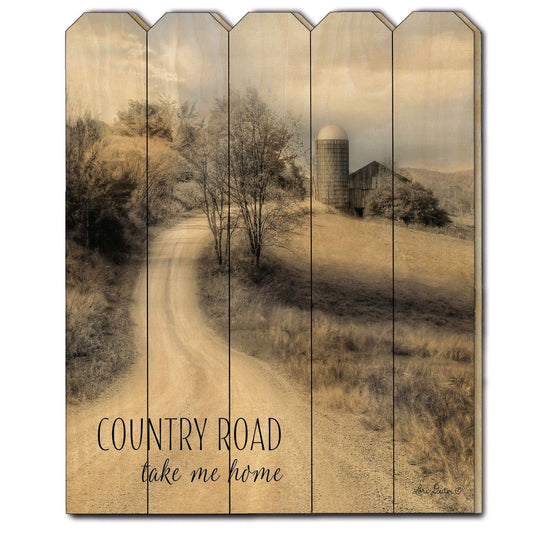 Country Road Take Me Home Unframed Print Wall Art - Homeroots
