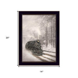 Snowy Locomotive 1 Black Framed Print Wall Art - Homeroots - Flyclothing LLC