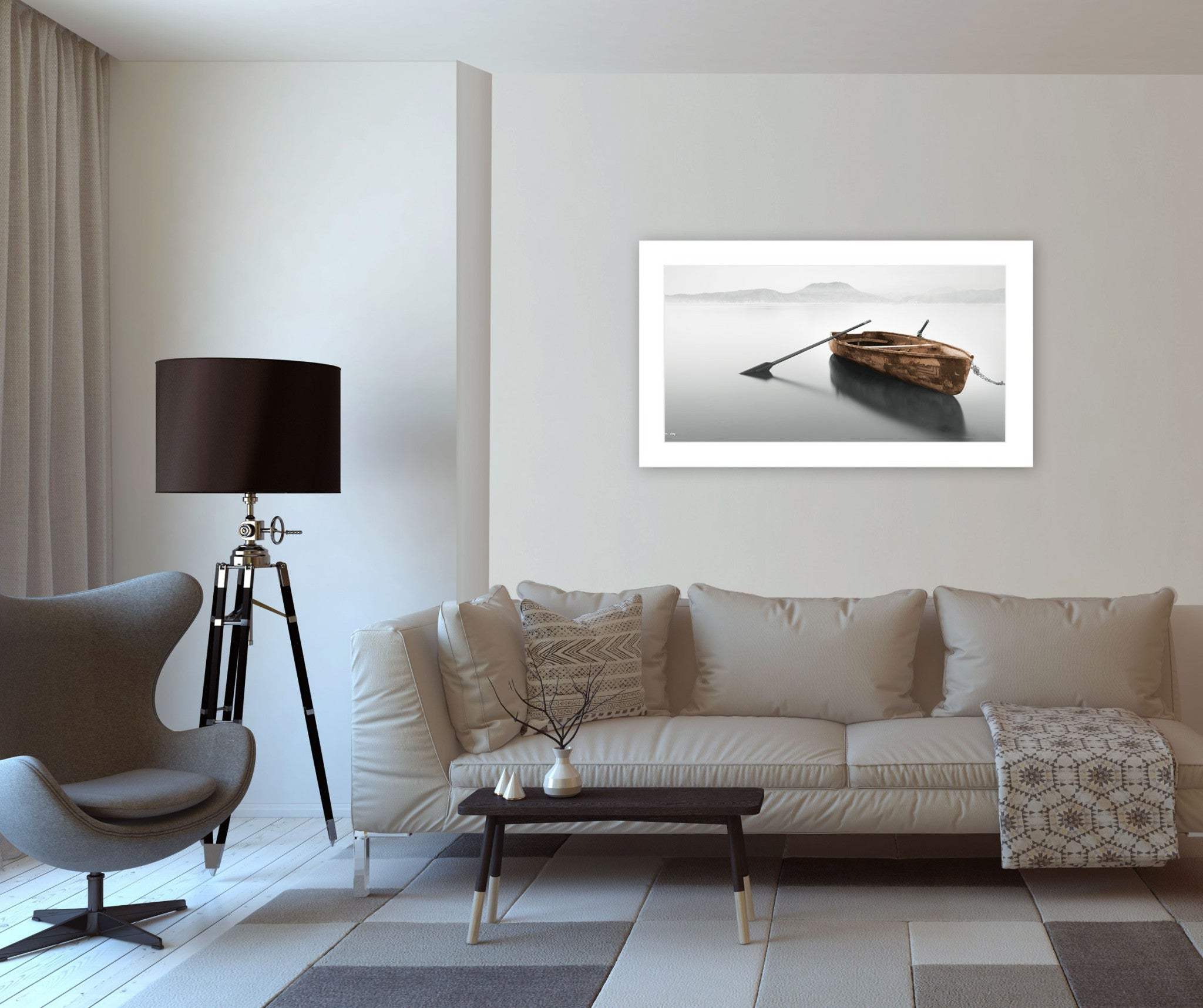 Solitude 1 White Framed Print Wall Art - Homeroots - Flyclothing LLC