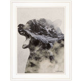 Bear Fog 1 White Framed Print Wall Art - Homeroots