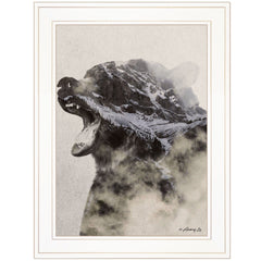 Bear Fog 1 White Framed Print Wall Art - Homeroots