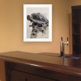 Bear Fog 1 White Framed Print Wall Art - Homeroots