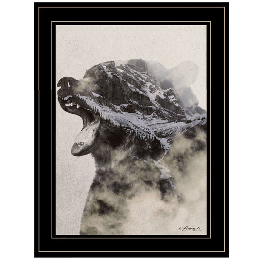 Bear Fog 2 Black Framed Print Wall Art - Homeroots