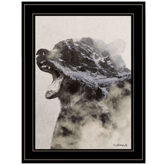 Bear Fog 2 Black Framed Print Wall Art - Homeroots