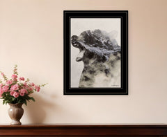 Bear Fog 2 Black Framed Print Wall Art - Homeroots