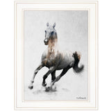 Galloping Stallion 1 White Framed Print Wall Art - Homeroots