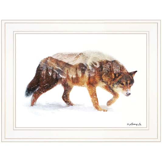 Arctic Wolf 1 White Framed Print Wall Art - Homeroots