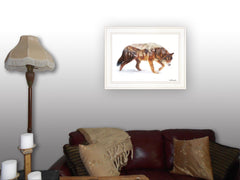 Arctic Wolf 1 White Framed Print Wall Art - Homeroots