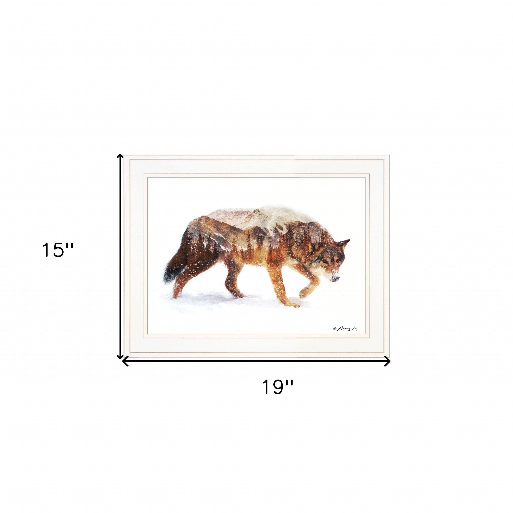 Arctic Wolf 1 White Framed Print Wall Art - Homeroots