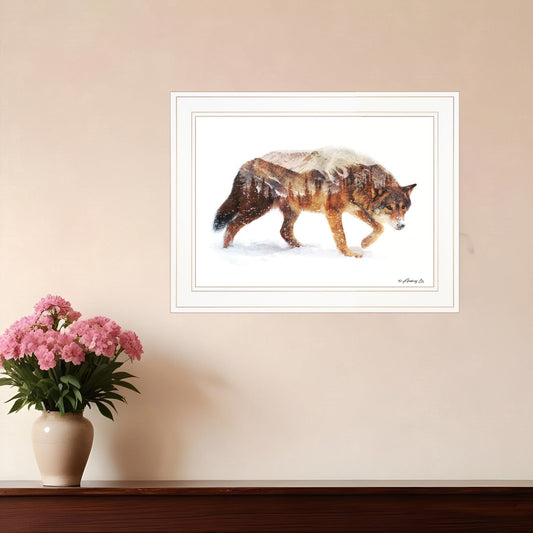 Arctic Wolf 1 White Framed Print Wall Art - Homeroots