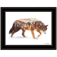 Arctic Wolf 2 Black Framed Print Wall Art - Homeroots