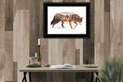 Arctic Wolf 2 Black Framed Print Wall Art - Homeroots