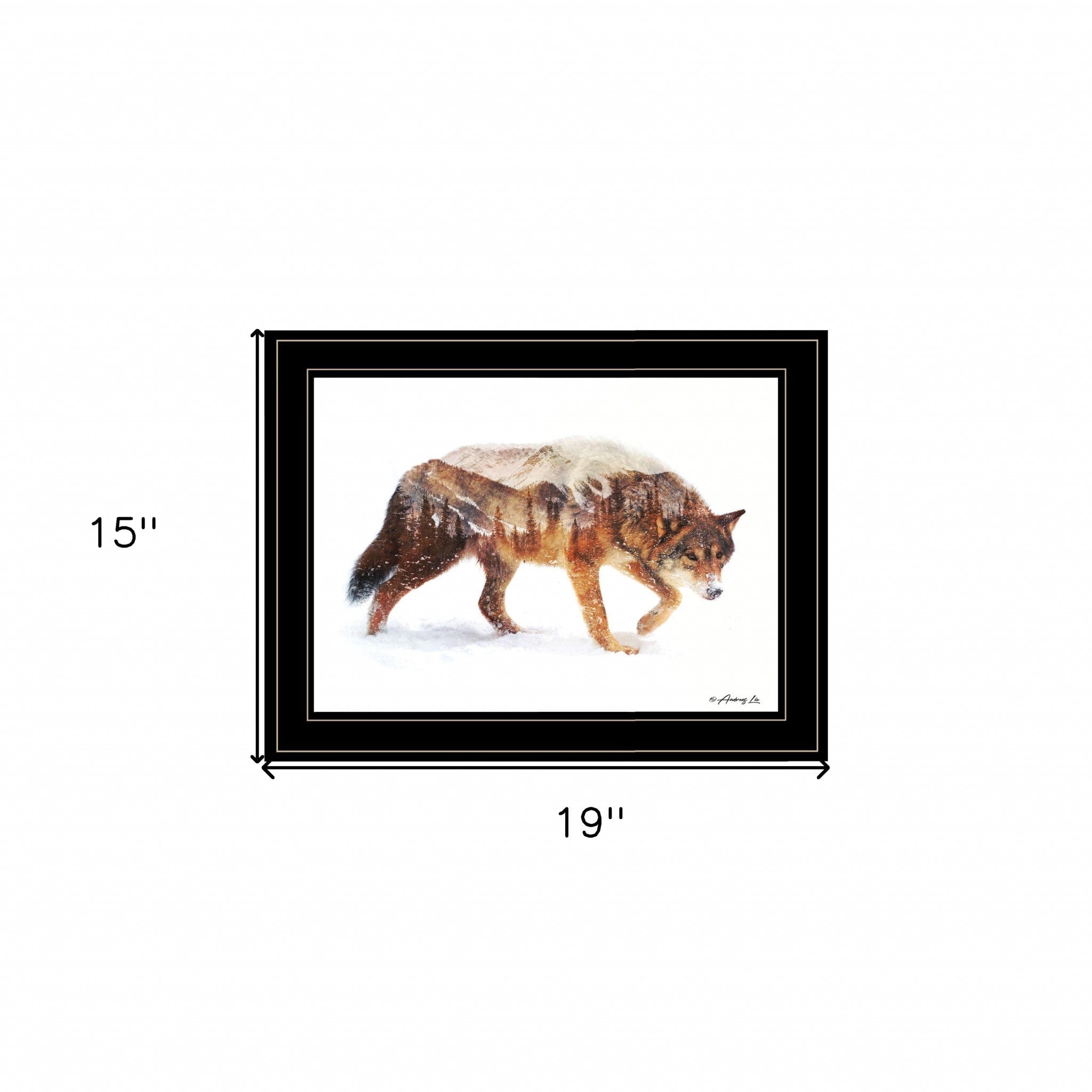 Arctic Wolf 2 Black Framed Print Wall Art - Homeroots