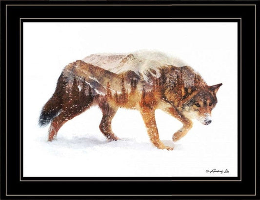 Arctic Wolf 2 Black Framed Print Wall Art - Homeroots