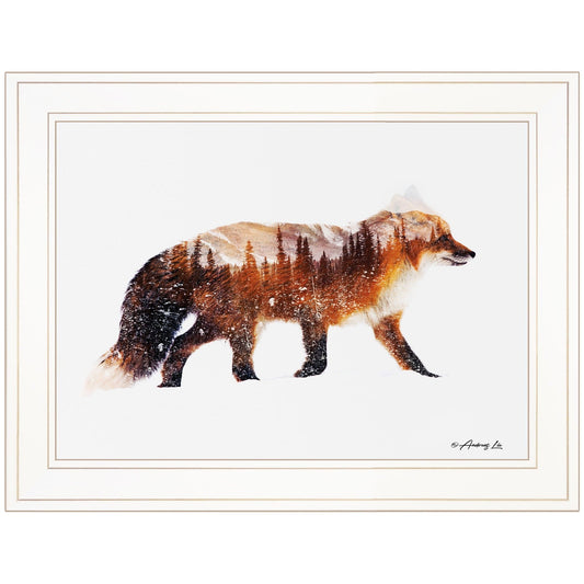 Arctic Red Fox 1 White Framed Print Wall Art - Homeroots