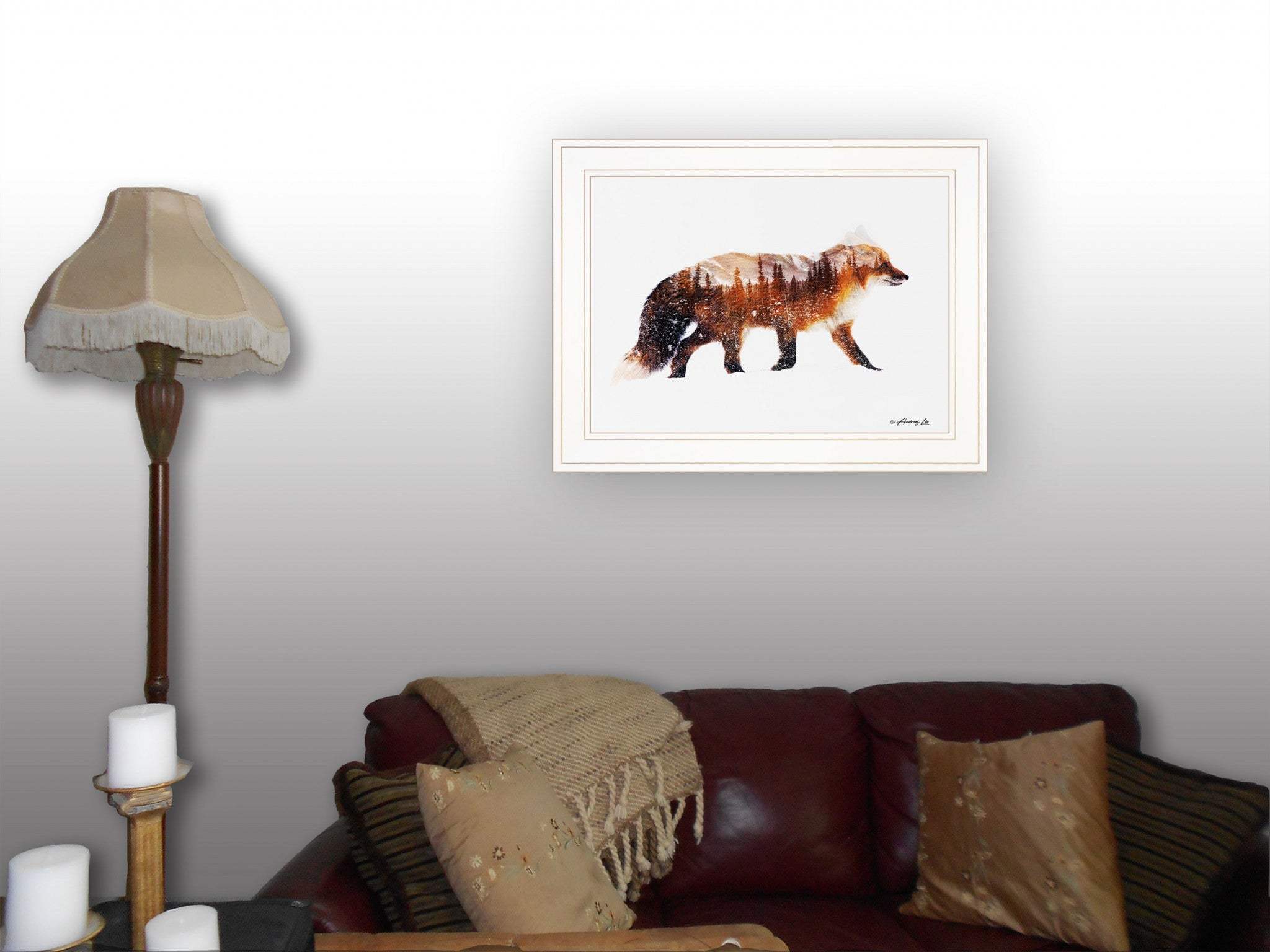 Arctic Red Fox 1 White Framed Print Wall Art - Homeroots - Flyclothing LLC