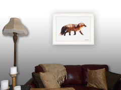 Arctic Red Fox 1 White Framed Print Wall Art - Homeroots