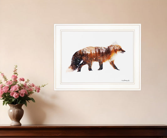 Arctic Red Fox 1 White Framed Print Wall Art - Homeroots