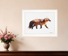 Arctic Red Fox 1 White Framed Print Wall Art - Homeroots
