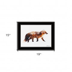 Arctic Red Fox 2 Black Framed Print Wall Art - Homeroots