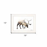 Arctic Reindeer 1 White Framed Print Wall Art - Homeroots - Flyclothing LLC