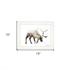 Arctic Reindeer 1 White Framed Print Wall Art - Homeroots